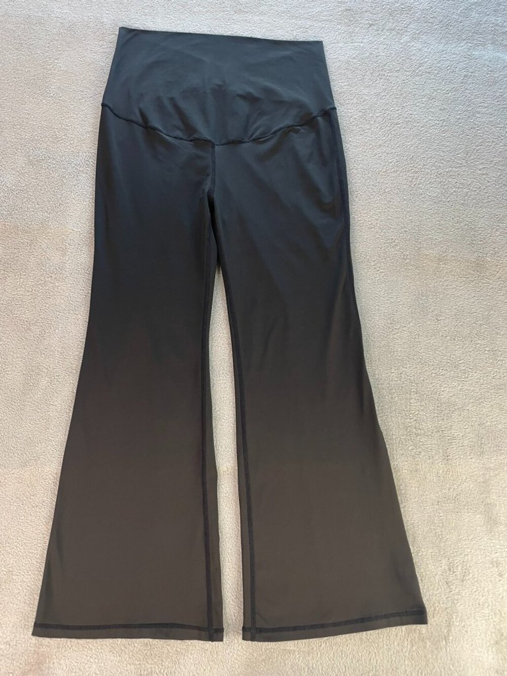 SHEIN Women's L Black Flare Yoga Pants High Rise Crossover Waist Stretch